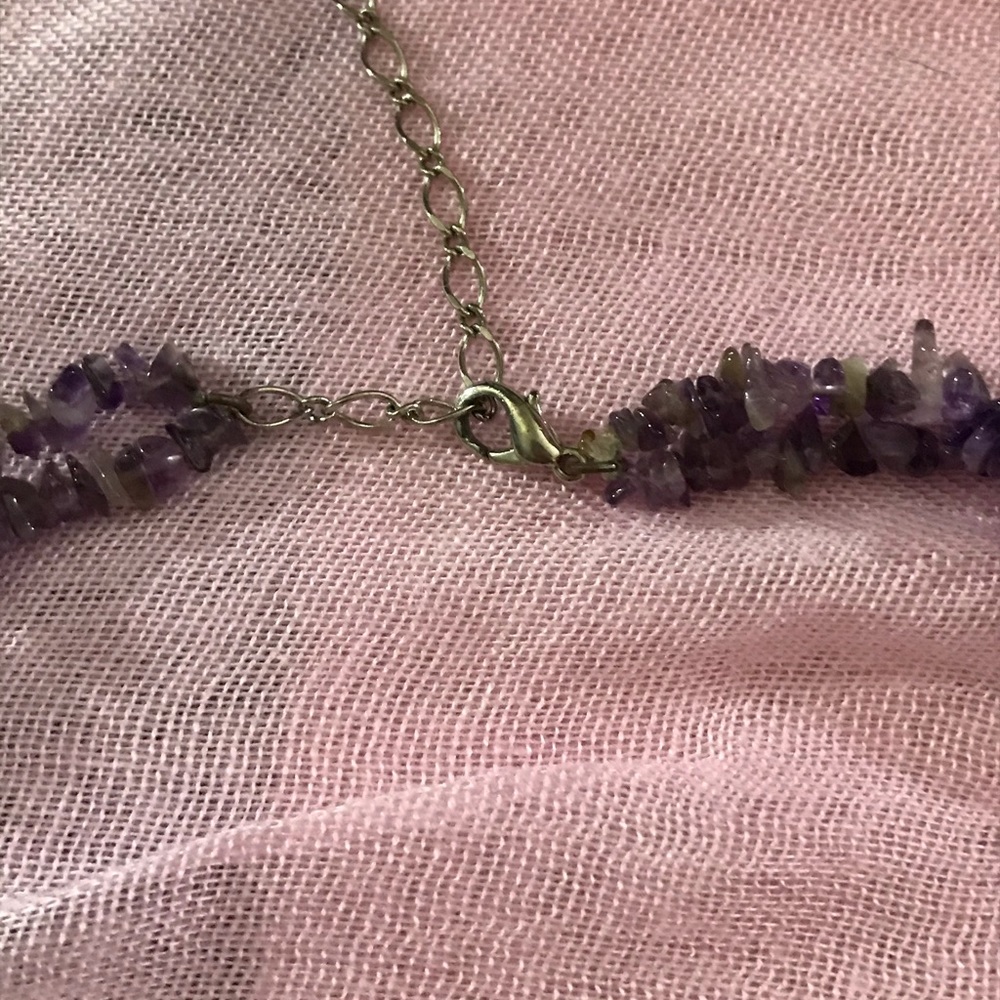 Amethyst Gemstone Chip Necklace - image 8